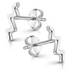 MATERIA by Matthias Wagner SO-25 Modern Stud Earrings 925 Silver