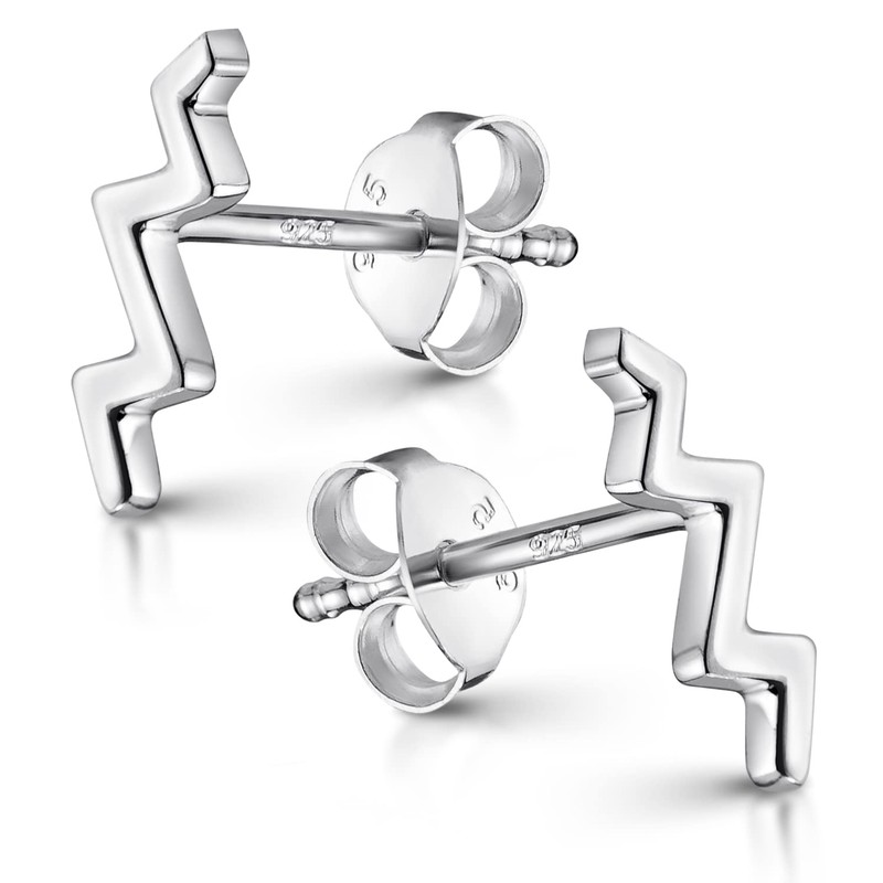 MATERIA by Matthias Wagner SO-25 Modern Stud Earrings 925 Silver
