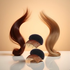 2Pcs Hair Styling Accessories Set, Foam Bun Maker Inserts, Volume Up Pads, Braid Tool Clips, Barrettes Hair Accessories