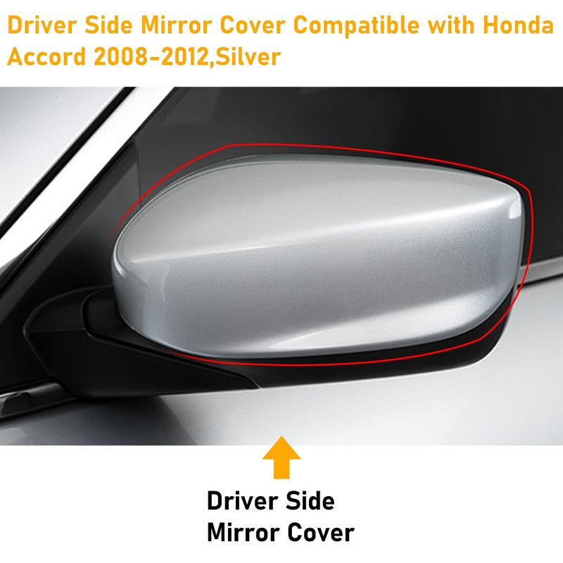 Abodvu Compatible with Honda Accord Mirror Cover Replacement 2008-2012,8th Gen