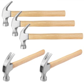5 Packs 26 OZ Claw Hammer with Wood Handle, Perfect Gift for Your Husband, Dad, or Friends! Ideal for Woodworking, Repairing, and Nailing. by GENHAKON.