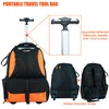 KUNN Rolling Tool Bag 37Pockets Wheeled Tool Backpack with Widen