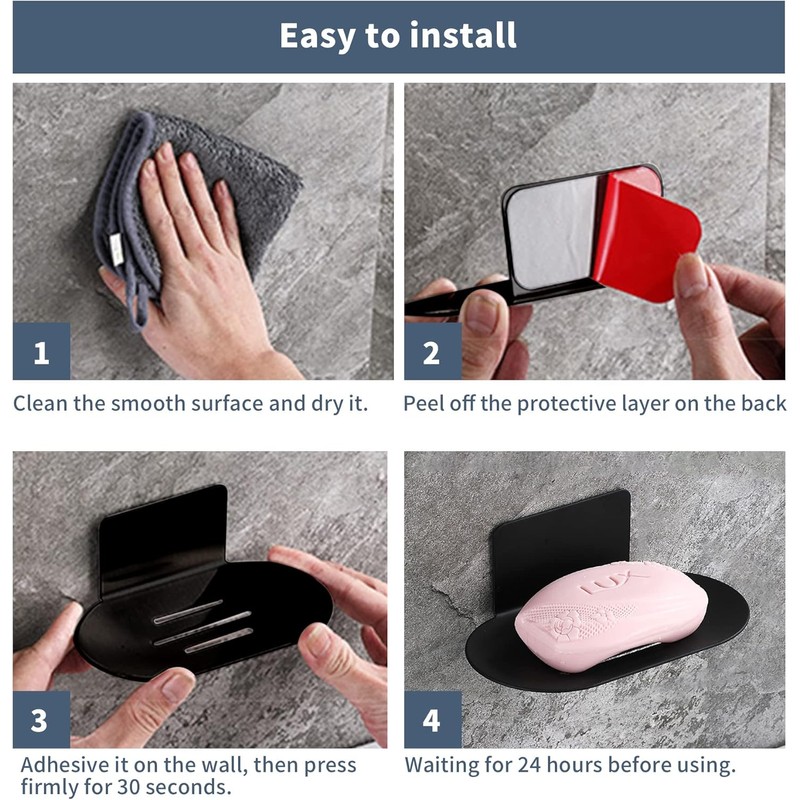 Rise age Soap Holders for Shower, Adhesive Shower Soap Holder,
