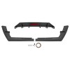 KUAFU Rear Bumper Diffuser Spoiler W/ Led Light Carbon Look