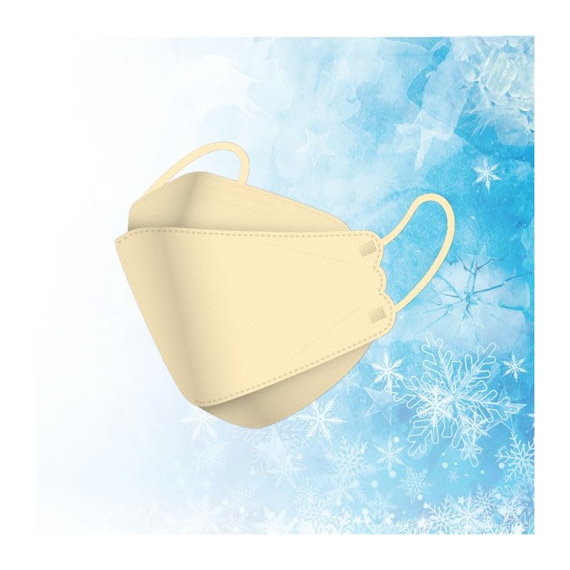 [MMR] 冷感マスク ふつうサイズ 30枚入り (２箱 60枚) ダイヤモンド型 立体 ひんやり ベージュ