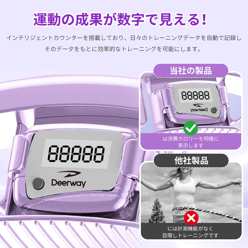 aninako フラフープダイエット用 スマートフラフープ ダイエット フラフープ カウントセンサー付き サイズ調整可能 フィットネスフープ 組み立てが簡単です 組み立てが簡単です