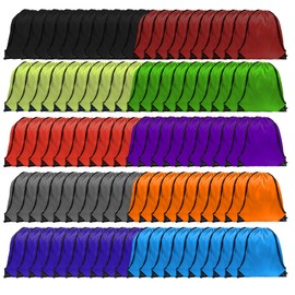 GoodtoU Nylon Backpacks - Drawstring Bags for Sport, Travel, Team (10 Colors, 100Pcs)