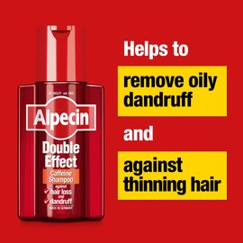 Alpecin Double Effect Shampoo 3x 200ml | Anti Dandruff and Natural Hair Growth Shampoo | Energizer for Strong Hair | Hair Care for Men Made in Germany