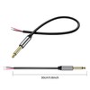 GINTOOYUN 2-Pack 6.35mm Male Plug to Bare Wire Open TRS
