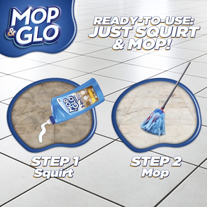 Mop & Glo Professional Multi-Surface Floor Cleaner, Fresh Citrus Scent,
