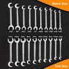 LEONTOOL Mini Double Open End Wrench Set Metric and SAE