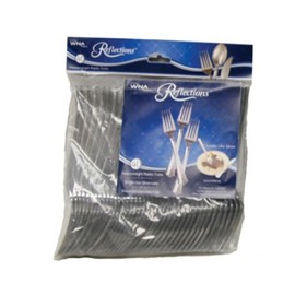 Reflections Bagged Plastic Cutlery Fork, Silver
