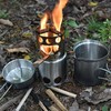 Stainless Steel Cookware Set Portable Camping Stove Cooking Pot Set