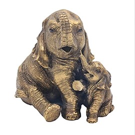Lesser & Pavey Reflections Bronze Resign Animal Ornament - Elephant and Calf