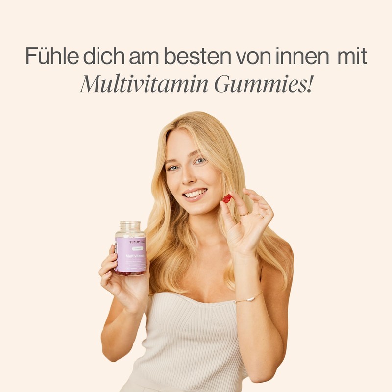 TummyTox Multivitamin Gummies - Gummy Bears with Biotin, Folic Acid,