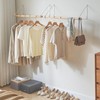 IBUYKE Wall Mounted Clothes Rack, Wood Wall Mounted Clothes Rail,