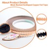 Black Backed Double Edged Scalloped Copper Foil for Stained Glass