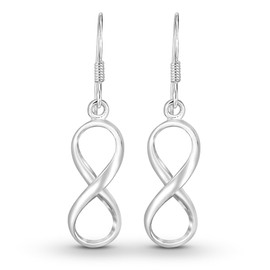 Endless Symbol Infinity Love .925 Sterling Silver Dangle Earrings