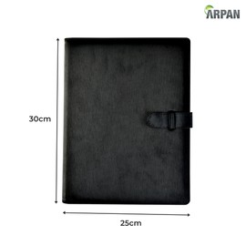 Arpan A4 36 Pockets Professional Soft Touch Display Book Presentation Portfolio Folder - Black