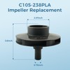 APOIINLE C105-238PLA Impeller Assembly, Compatible with Pentair Pump Impeller Assembly
