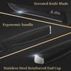 UPTRUST Steak Knives Set of 6, High-Carbon Stainless Steel Serrated