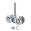 Walmine Dia 46mm Steel Sliding Door Rail Hanging Trolley Wheel