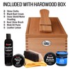 FootMatters Professional Shoe Shine Valet Kit - Includes Hardwood Boot