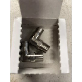 Parker Male Elbow Nickel Plated Brass Push To Connect 1/4 MNPT X  1/4 Inch Tube