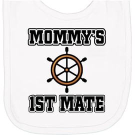 inktastic Mommy 1st Mate Sailing Outfit Newborn Bib White 3a46b
