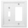 AMERELLE Elly 2 Gang 1-Toggle and 1-Rocker Composite Wall Plate,