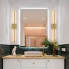 CCYCOL Gold Bathroom Vanity Light Fixtures - 30 inch Rotatable