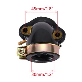 WOOSTAR 22mm Carburetor Intake Manifold Replacement for 4 Stroke 125cc 150cc GY6 Engine Taotao Scooter Go Kart Moped