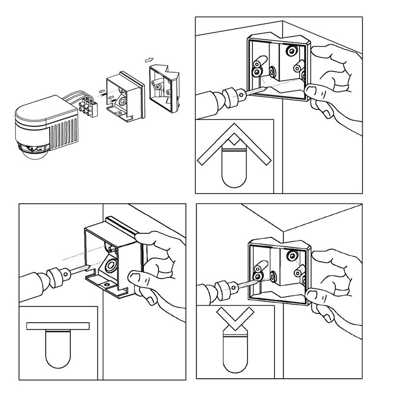 Maclean MCE202 Infrared Motion Sensor Pir Modern Range 12m 360