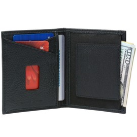 Alpine Swiss Double Diamond RFID Business Card Case Wallet Black