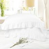 PiccoCasa Brushed Ruffle Pillowcases 2 Pack, Soft Breathable Pillow Covers