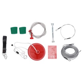 MUSESPANI 300LBS 160FT 48Meter Zip Line Kit Choose Length Heavy Duty Kids Zip Wire for Outdoor with Stainless Steel Cable, Adjustable Seat & Safe Belt, 5FT Spring Brake, Non-Slip Handle