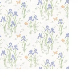 Dollhouse Wallpaper Mini Iris, Lilac Pattern #MG114D2