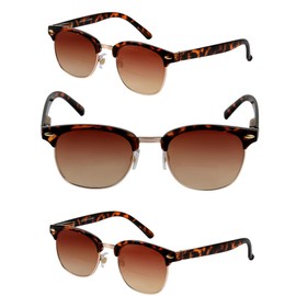 Mass Vision The Executive 3 Pair of Classic Bifocal Reading Sunglasses (Tortoise, 1.5)