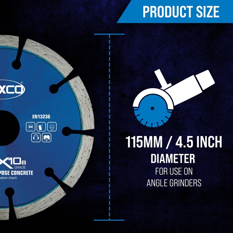 Mexco GPX10-8 General Purpose Concrete Diamond Blade, Cutting Disc for