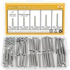 88 Pieces M5 x 30/35/40/45/50mm Machine Screws Nuts Washers Set,
