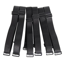 Closecret Lingeries Accessories Women's Elastic Adjustable Removable Replacement Bra Shoulder Straps 12 mm & 15 mm Wide Band (Pack of 3), black