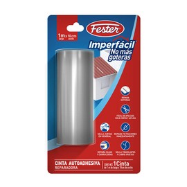 Fester Imperfácil Cinta Impermeable Para Tapar Goteras, Ideal para Techos de Concreto, Tejas, Domos, Láminas de Fibrocemento, Entre Otros, Fácil de Aplicar, Blister de 1 Metro