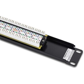 TRENDnet 16-Port Cat6 Unshielded Patch Panel,Rackmount, 1U 19", Cat3,Cat4,Cat5,Cat5e,Cat6 Compatible, 250Mhz Connection, Ideal for Copper Gigabit Ethernet Connections, Black, TC-P16C6