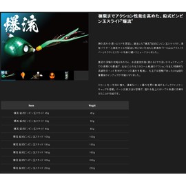 JACKALL F201 Explosive Lead Type Bin Ball Slide, 6.3 oz (160 g), Hot Chart/Squid Glow T+