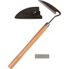 Truly Garden Sickle Style Hand Weeder Tool with Thick Leather