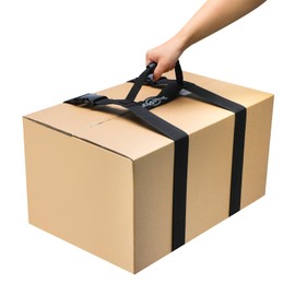 ECOSHIRE Carrying Strap with Handle, Handheld Belt for Safely Moving and Lifting Heavy Boxes, Adjustable Belt, H-Shaped Style Carry Straps, Suitable for Cylinder, Camping Mat(78.7 inch)