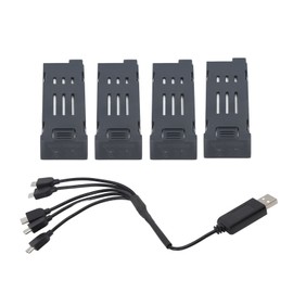 1200mah Lithium Battery Black Strong Protection 3.7V High Conversion for E58 L800 JY019 S168 Remote Control Drone Four Batteries