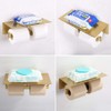 Double Toilet Paper Holder with Shelf Brushed Gold, APLusee SUS