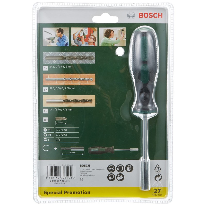 Bosch Promotion 2607017201 Drill Bit Set with Screwdriver