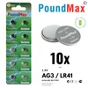 PoundMax AG3 LR41 Batteries 1.5v Alkaline Button Cell Battery -